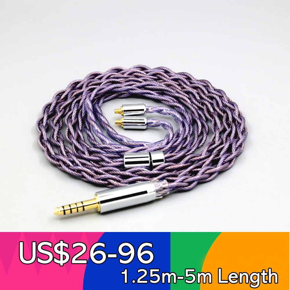 

Type2 1.8mm 140 cores litz 7N OCC Headphone Earphone Cable For Dunu T5 Titan 3 T3 (Increase Length MMCX) LN007887