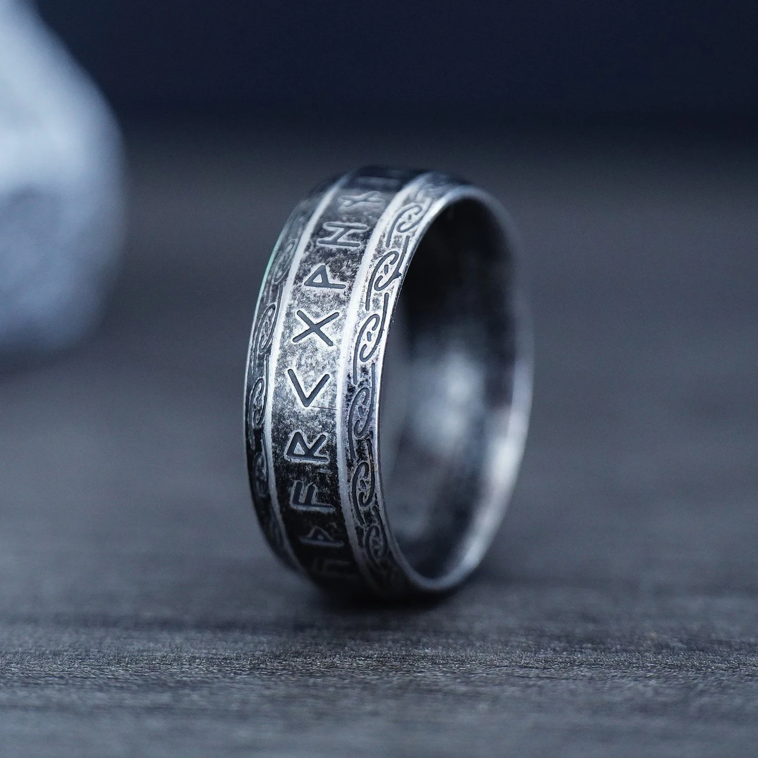 Vintage Odin Norse Viking Amulet Rune Rings For Men Cool Stainless Steel Celtic Knot Ring Wedding Jewelry Valentine's Days Gifts