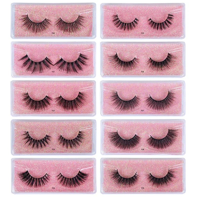 20 Paar Nepwimpers Groothandel 3d Eye Wimpers Pack Natuurlijke Valse Wimpers Make-Up Nepwimpers Bulk