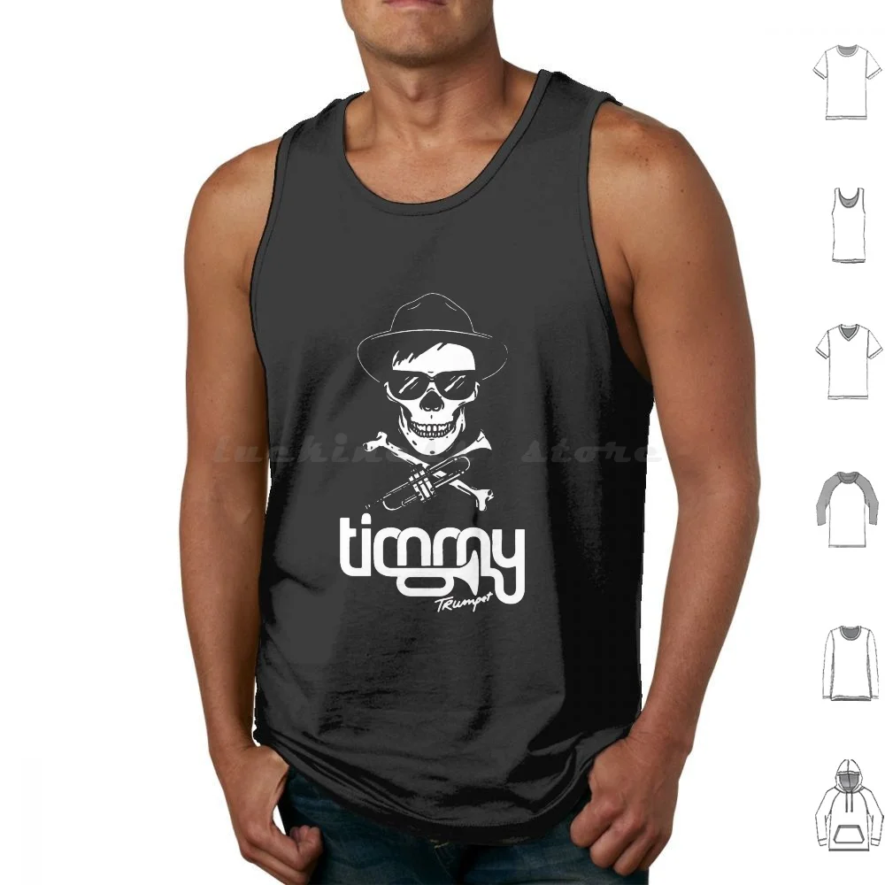 Timmy Trompete Weiss Tank Tops Print Cotton Timmy Trumpet Timmy Trumpet Logo Dj Edm Music Trumpet Timmy Armin Van Buuren