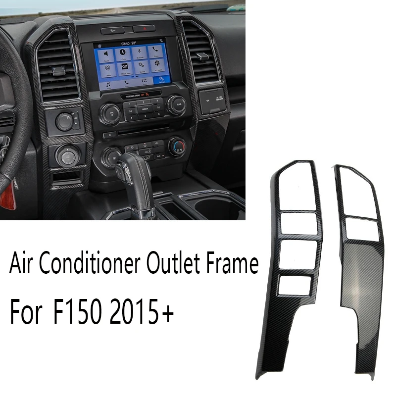 

2 Piece Plastic Car Air Conditioner Outlet Frame A/C Vents Plate Panel A/C Vents Panel Replace For Ford F150 2015+