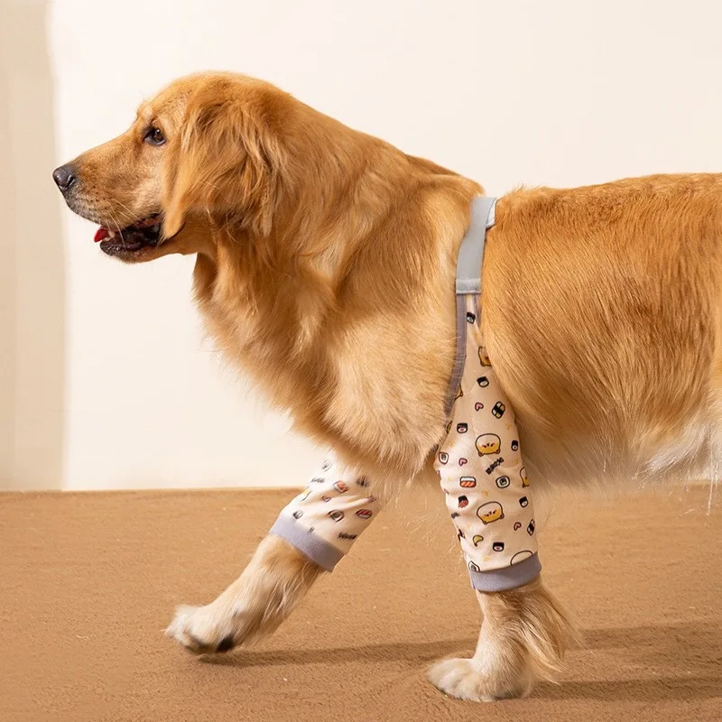 Roupas de proteção de cotovelo para cães médios e grandes, husky golden retriever, joelheira, suporte para articulação da perna frontal para dor muscular dolorida