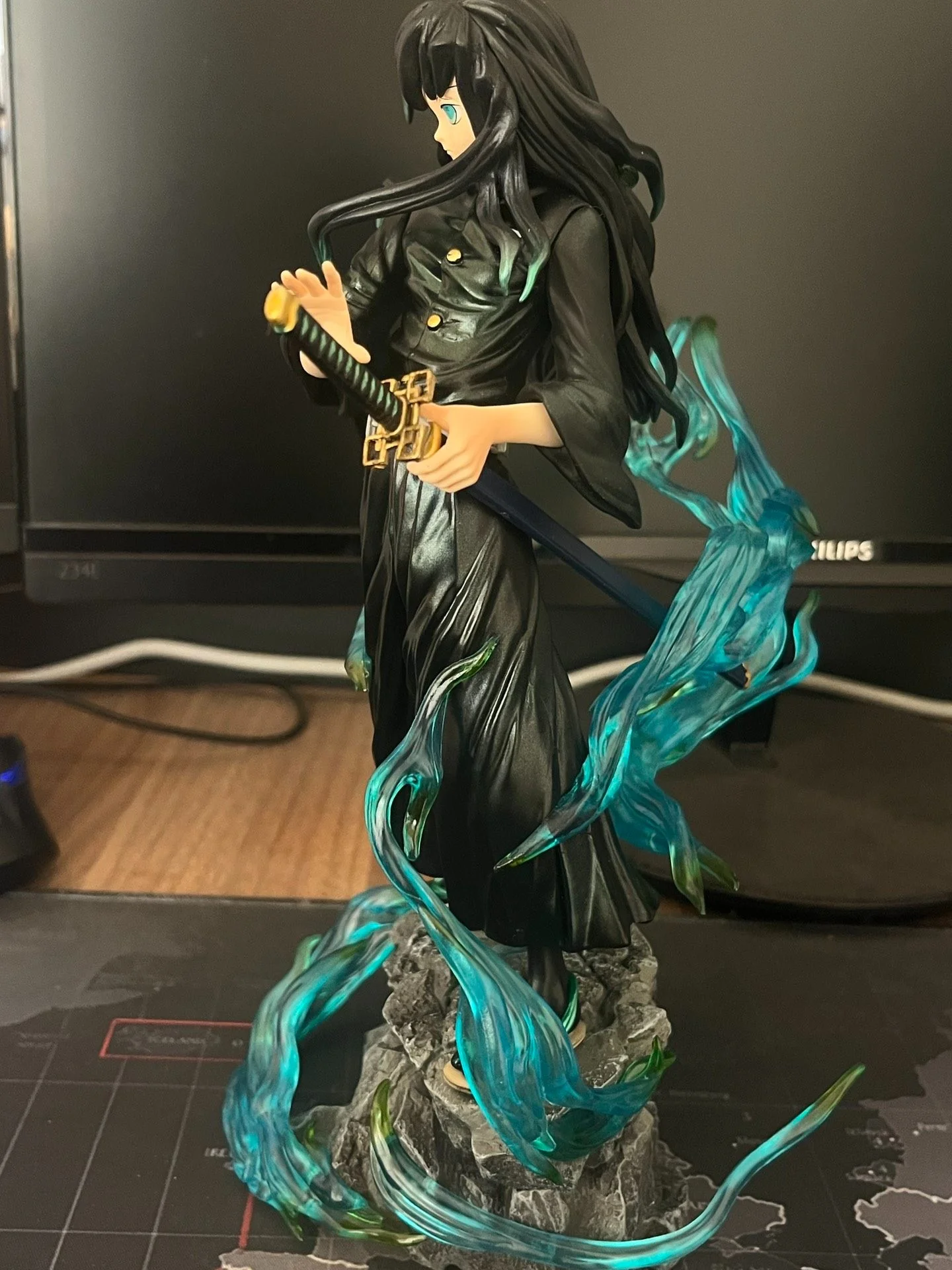 Muichiro Tokito Figura - Demon Slayer Infinity Castle Tokito Muichiro Estátua de Batalha Final, Anime Kimetsu no Yaiba Fãs Brinquedo Presente
