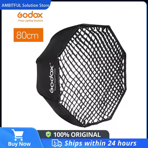 Godox Portable 80cm 32" Umbrella + Honeycomb Grid Octagon Softbox Reflector Honeycomb Softbox for Flash Speedlight