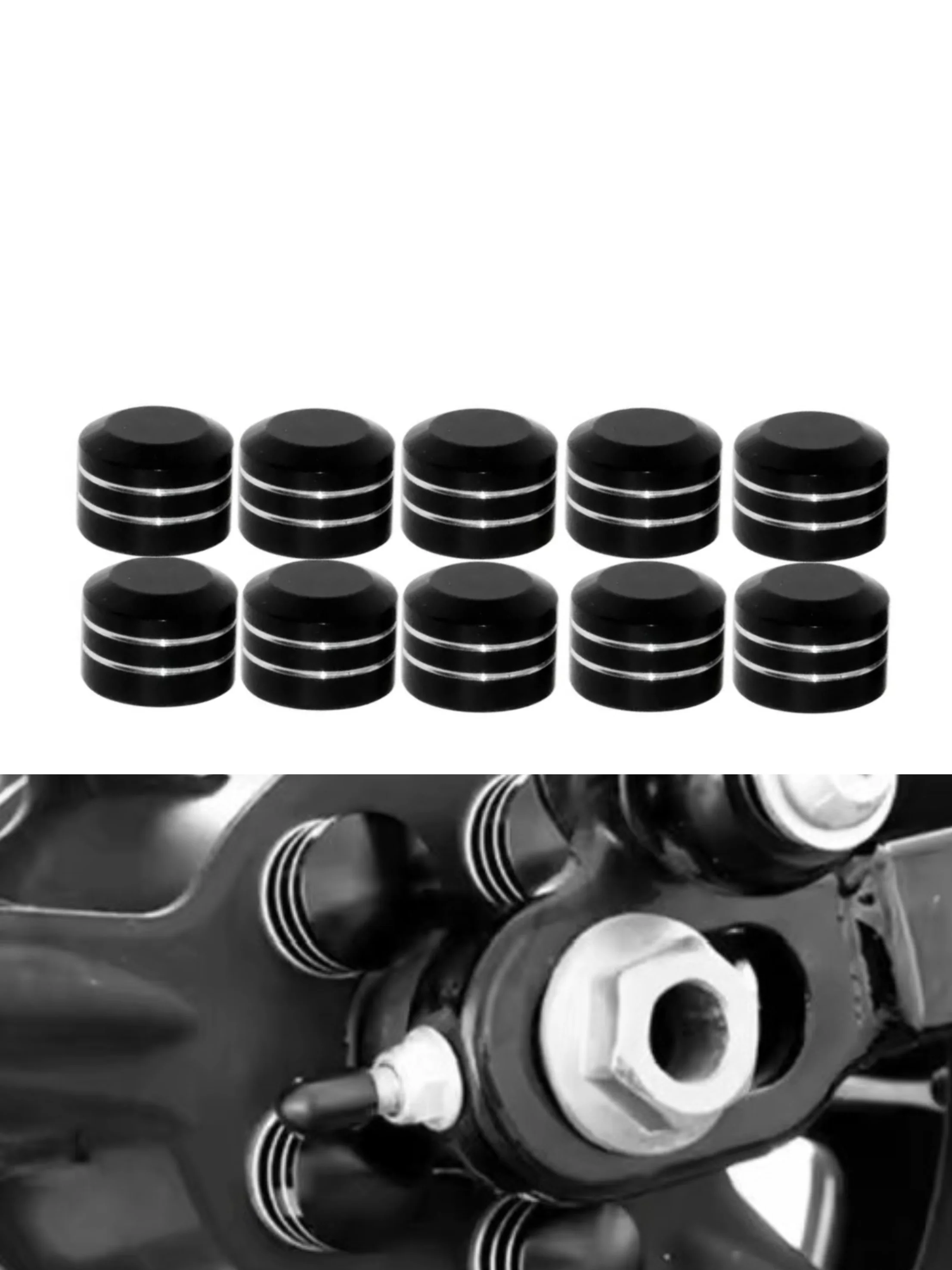 10 Pcs/Set 9mm 11.5mm 13mm Chrome Aluminum Inner Screws Motorcycle Bolts Topper Cap Cover Universal For Harley Davidson Models