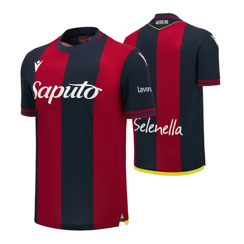 

Macron 2024-25 Season Home And Away Commemorative Jersey Summer T Shirt Round Neck Striped 3D Printed Temperament Customizable