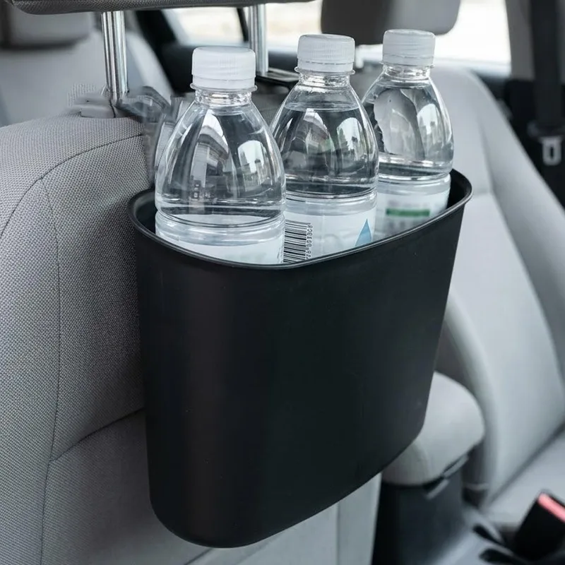 Mini Car Trash Can Hanging Car Storage Box Plastic Side Door Trash Can Integrated Built-in Trash Bag Auto Interior Accessories