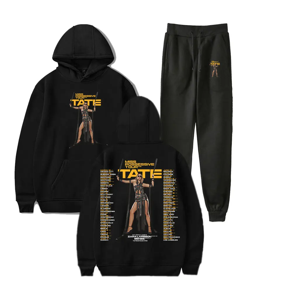 Tate McRae Miss Possessive Tour 2025 Vintage 90s PULLOVER Fashion Merch Hoodies Set Men Women Hoodies Pants Two-Piece Sport