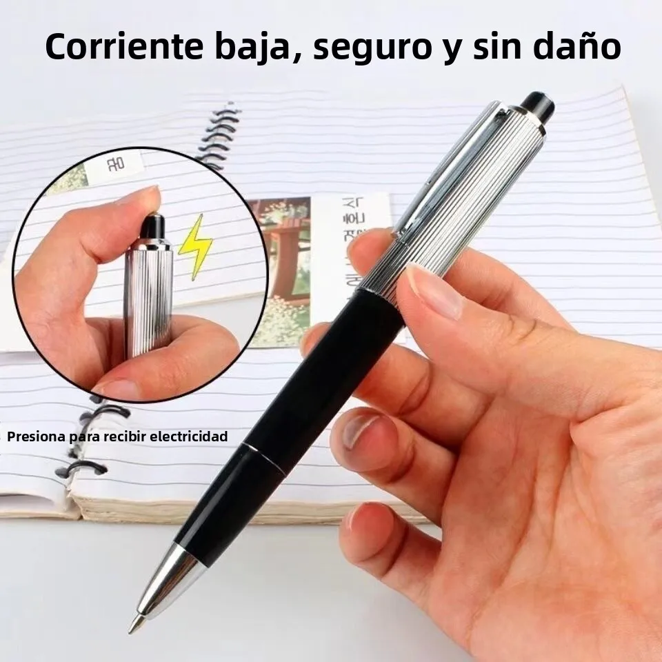Bolígrafo Eléctrico de Broma Creativa, Bolígrafo de Descarga Eléctrica para Aliviar el Estrés, Micro Numen, Juguete Luminoso ...
