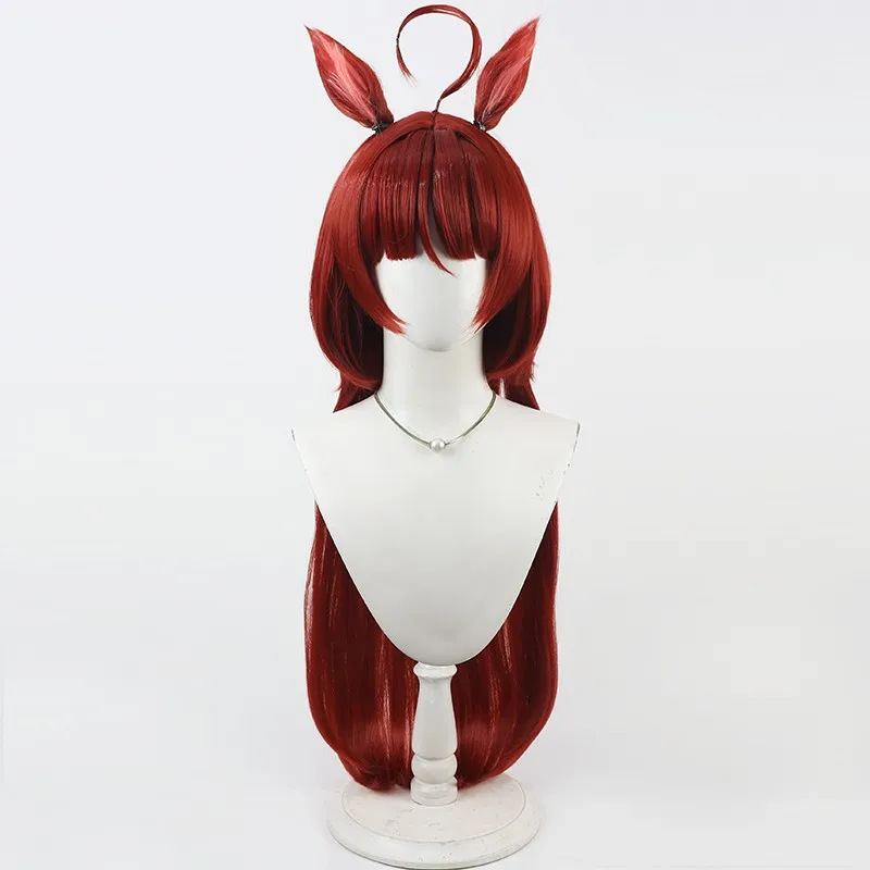 Game Pretty Derby Red Desire Cosplay Wig  Umamusume Reddo Dizaia Cosplay Wig Red Long Hair Hallowmas Carnival Adult Women