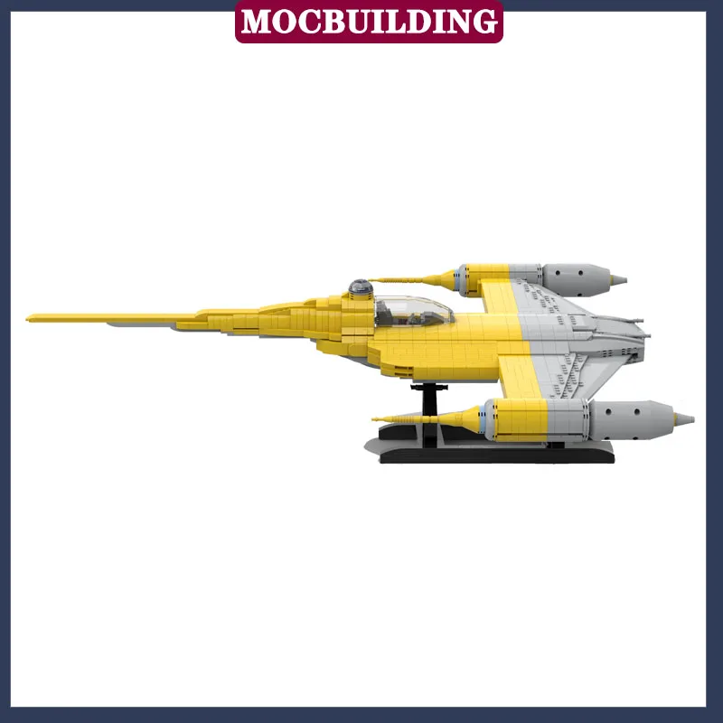 MOC Starfighter N1 Model Building Block Assembly Airplane Collection Toy Gifts UCS