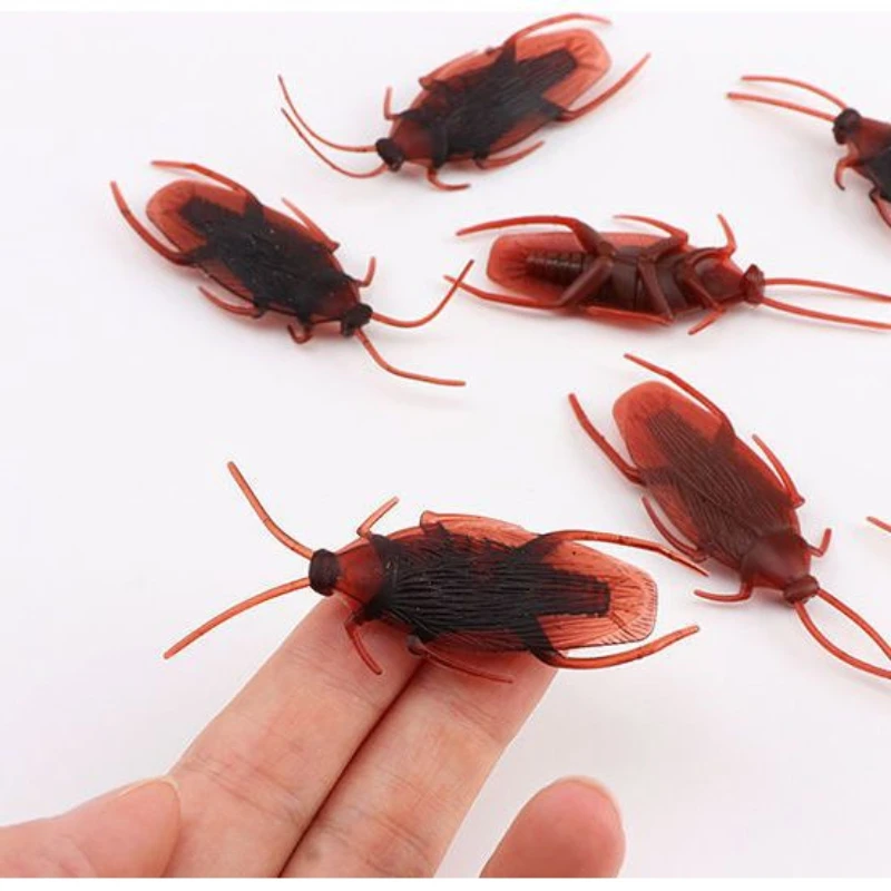 

5-50 шт. креативные игрушки, гаджет на Хэллоуин, резиновый забавный поддельный таракан, шутка, украшение, розыгрыши, новинка, моделирование, ложные пластиковые жуки