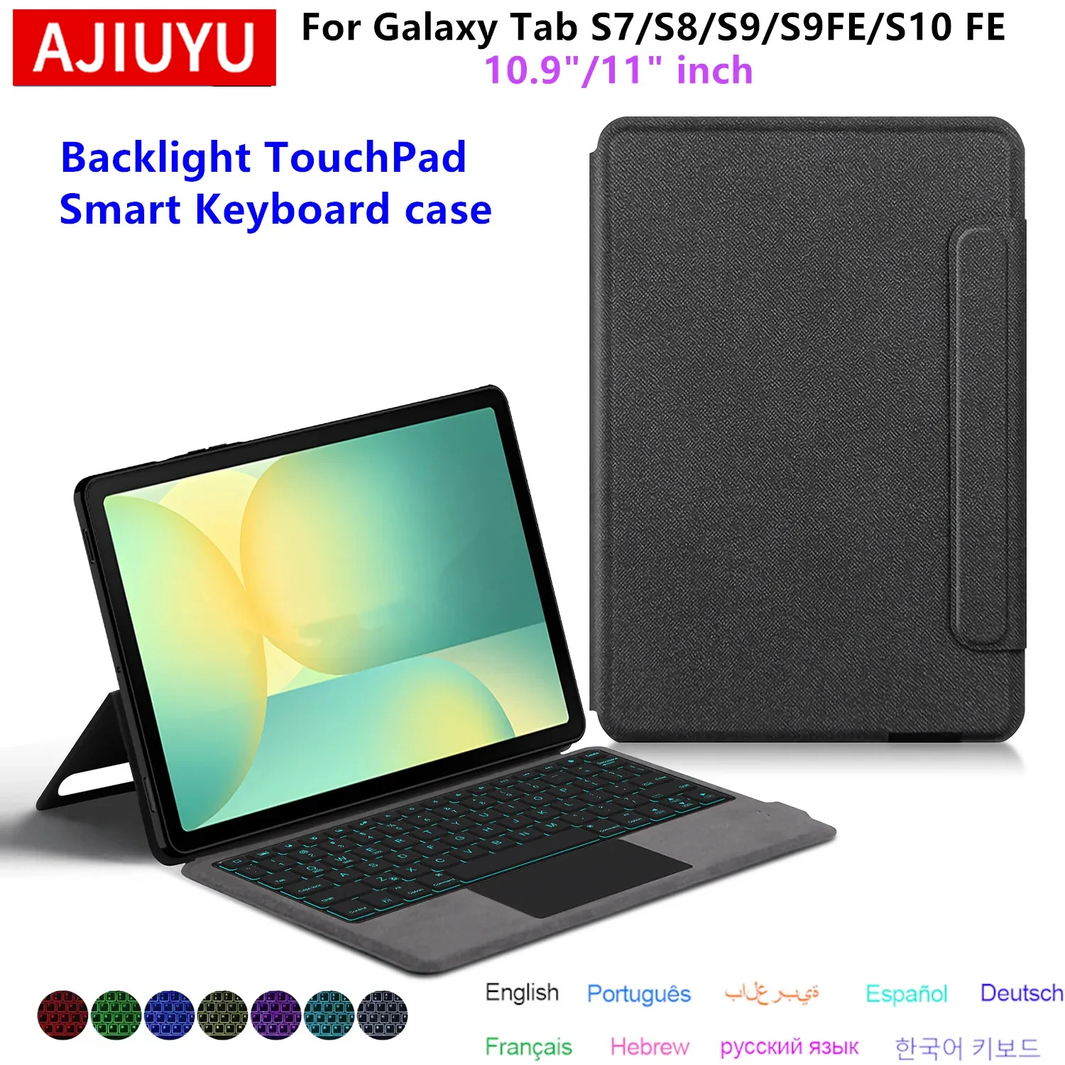 Backlit Keyboard Case For Samsung Galaxy Tab S10 FE S9 FE 10.9