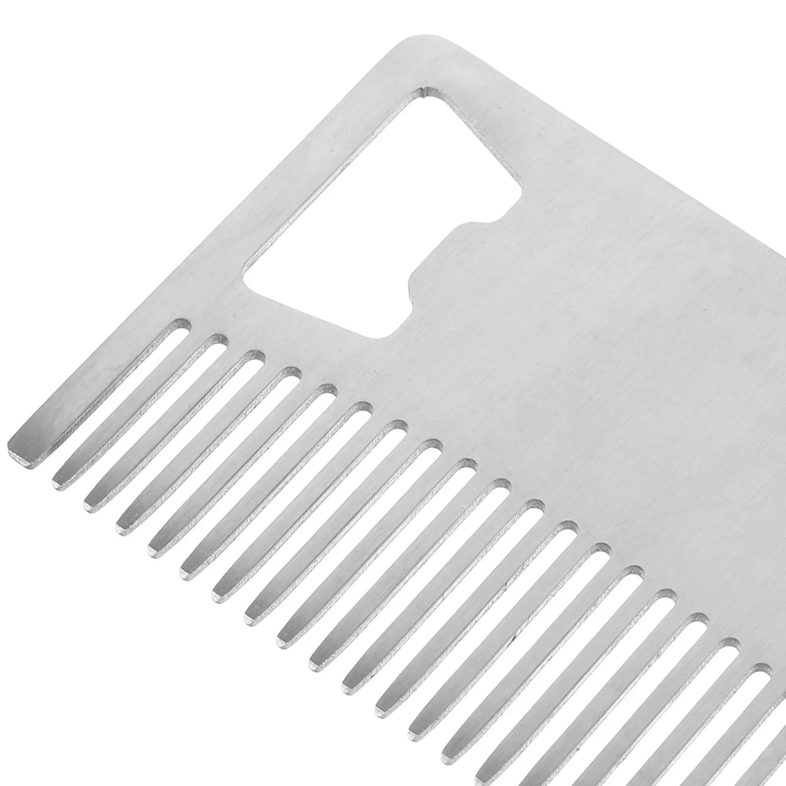 Stainless Steel Beard Comb Credit Card Size Portable Anti-Static Men Hair Styling Comb Travel Compact Lightweight Ergonomic Grip