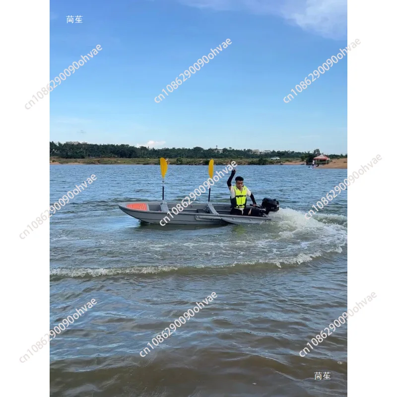 3.6m double-layer high-density polyethylene plastic fishing boat fishing small folding polyethylene boat