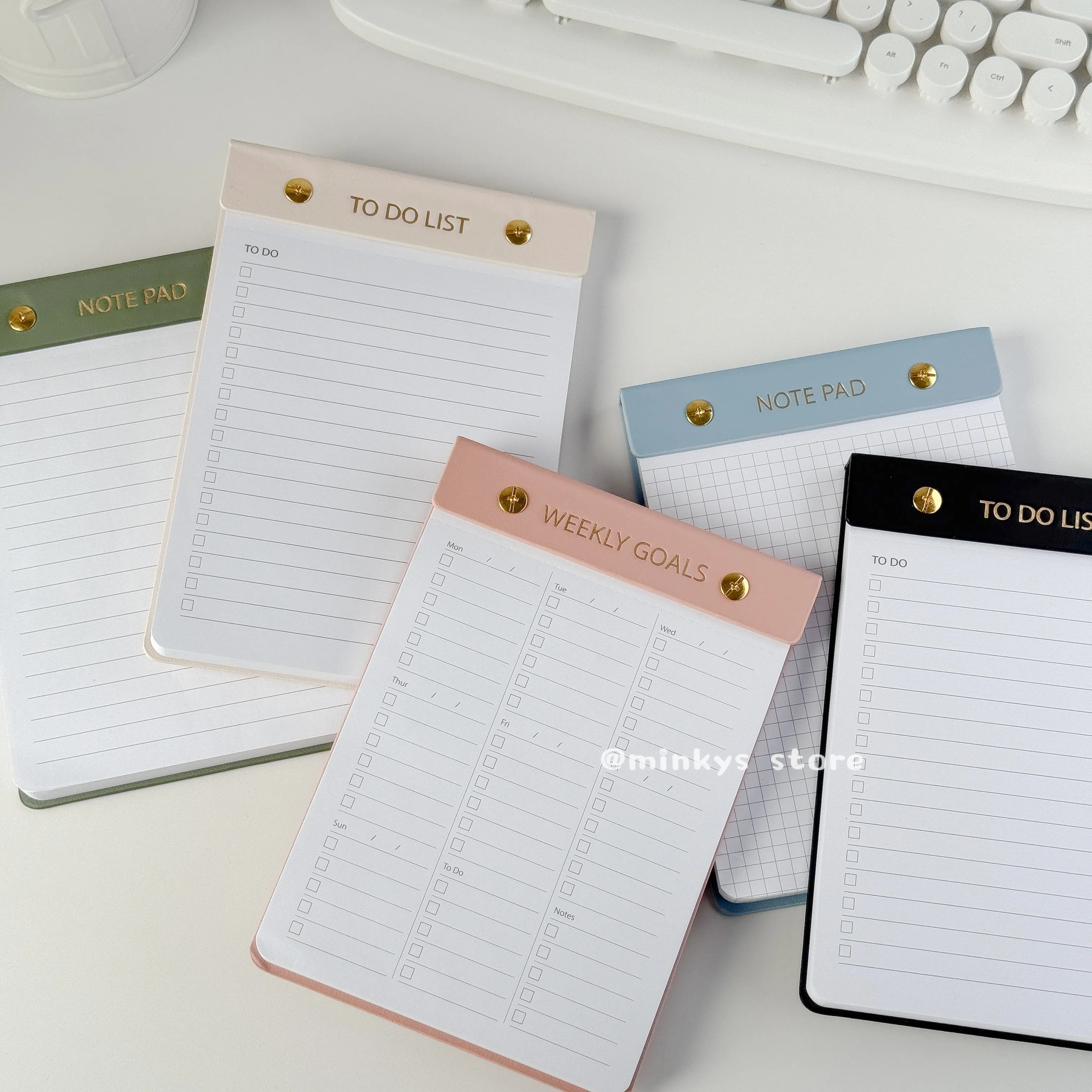 MINKYS 80 Sheets Memo Pads Paper Weekly Planner To Do List Journal Meeting Note Paperlaria Stationery