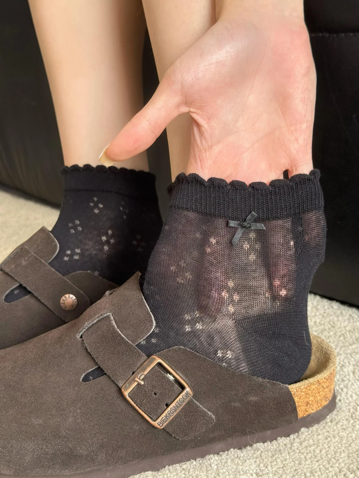 meias-curtas-pretas-de-algodao-puro-com-malha-fina-estilo-bale-para-mulheres-sem-costura-meias-curtas-de-renda-de-verao-sapatos-birkett