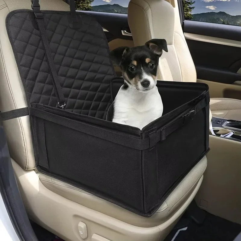 With storage bag and seat belt tether reinforcement, portable waterproof pet travel  22