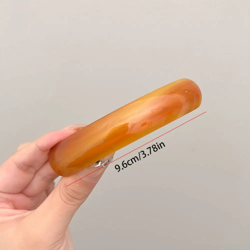 لطيف بيضاوي الشكل ليوبارد طباعة مشبك شعر PVC قوس الربيع كليب هندسية أغطية الرأس دبوس الشعر الكبير الإناث