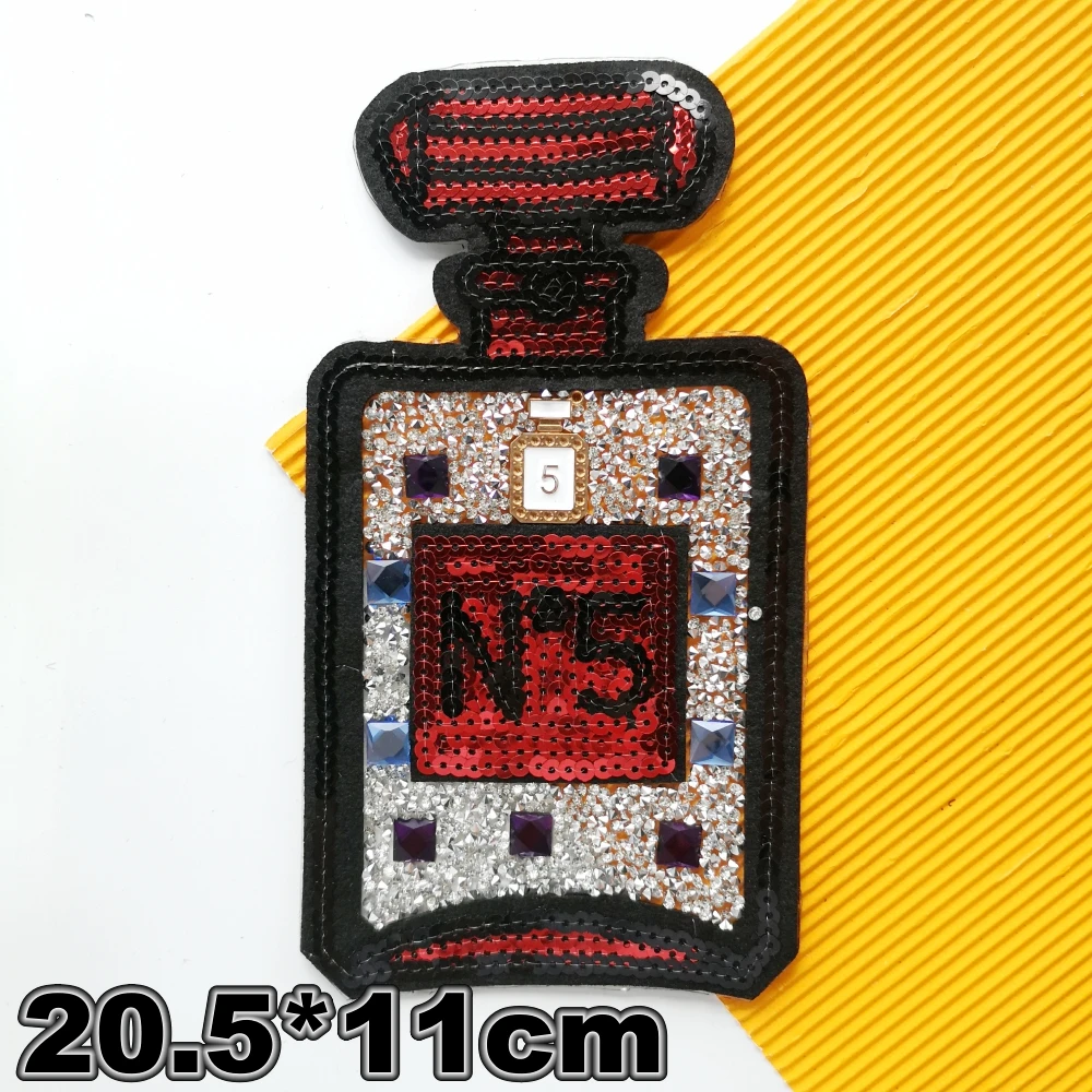 embroidery perfume bottle Patch,sequined Appliques Badge,badges,patches for clothing WF22841