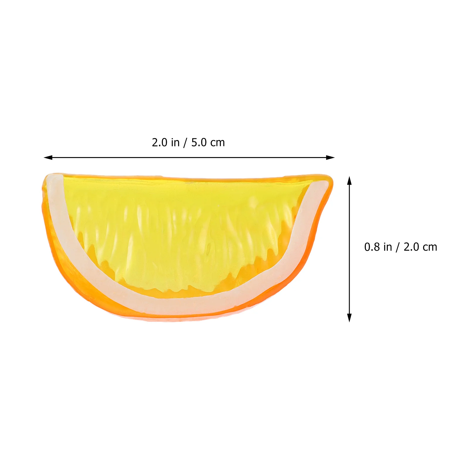 25 Pcs Fake Lemon Wedges Faux Photography Prop Food Plastic Decor Artificial Lifelike Fruit