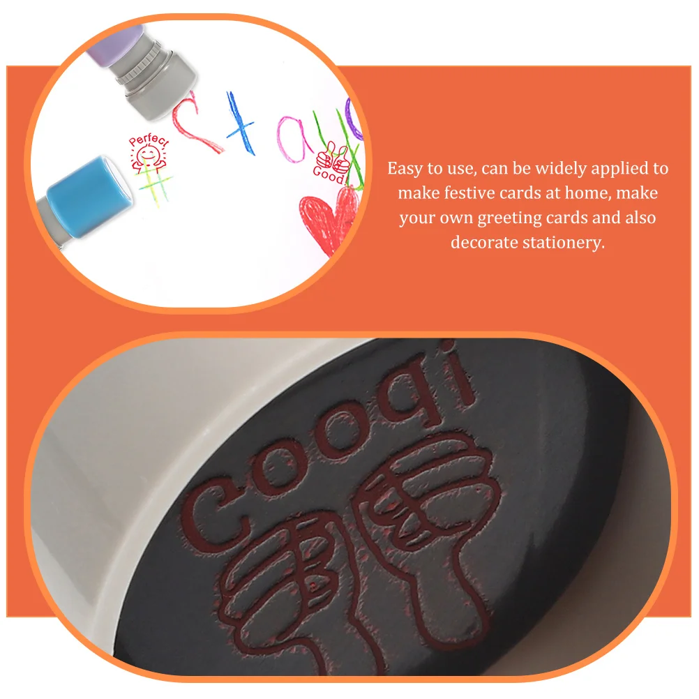 Ergonomic Stamper Stamper for Kids, Incentivar, Cartoon Chapter, Recompensa do professor, Educacional, Selo conveniente, 4 pcs