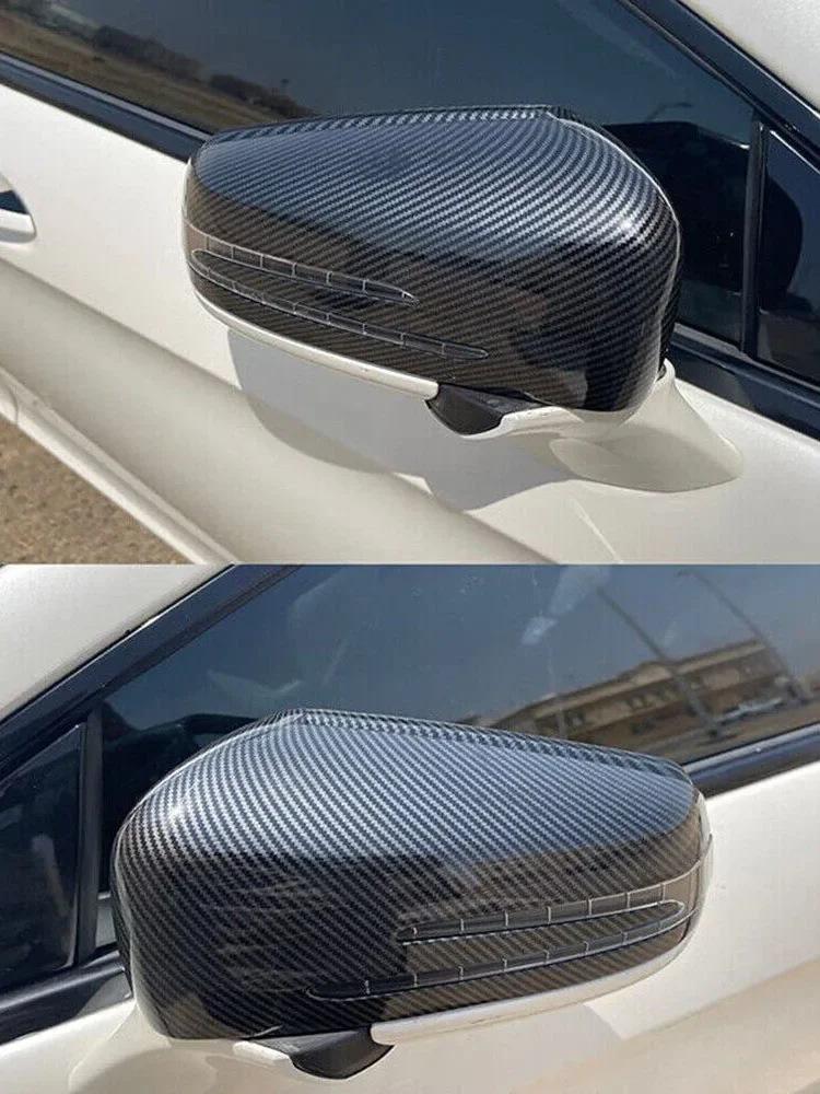 Naklejka/Osłona lusterka bocznego ABS do Mercedesa Benz W176 W246 W212 W204 C117 X204 Klasy A B C E S CLA GLA GLK, nakładka na lusterko, listwa ozdobna drzwi, samoprzylepna — 2