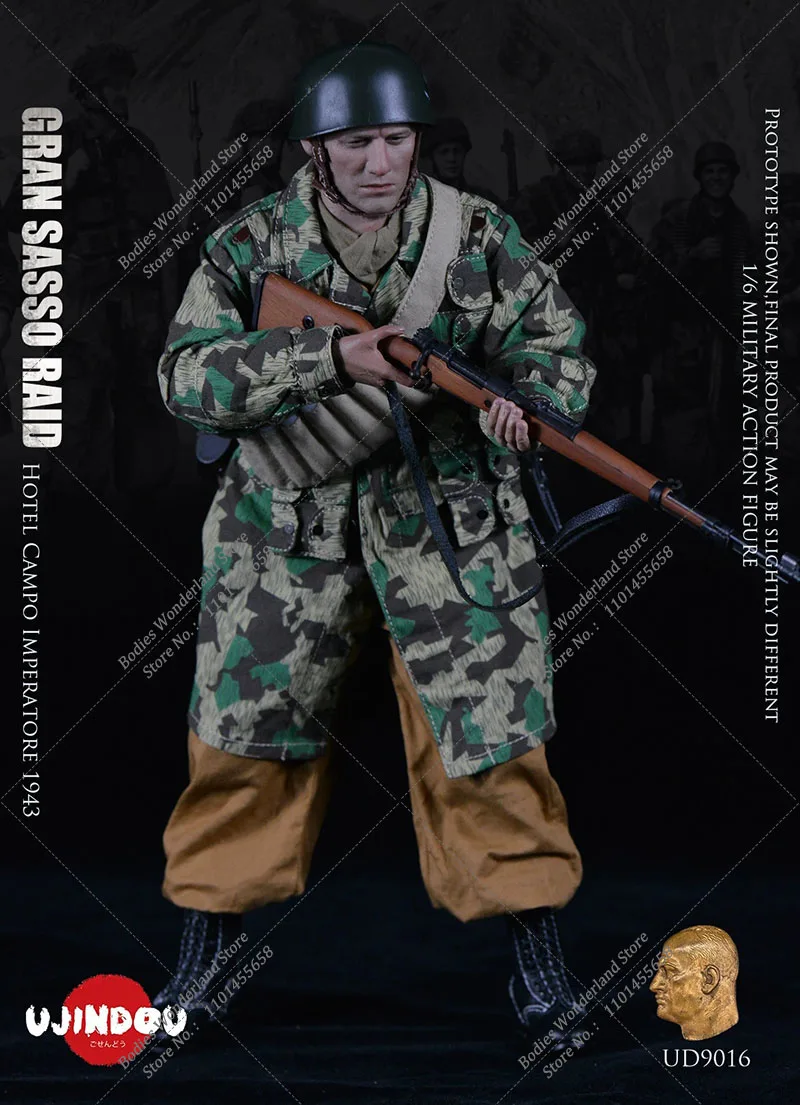 UJINDOU UD9016 1/6 Collectible WWII GRAN SASSO RAID German Fallschirmjager Hotel Campo Imperatore 1943 Solider Action Figure