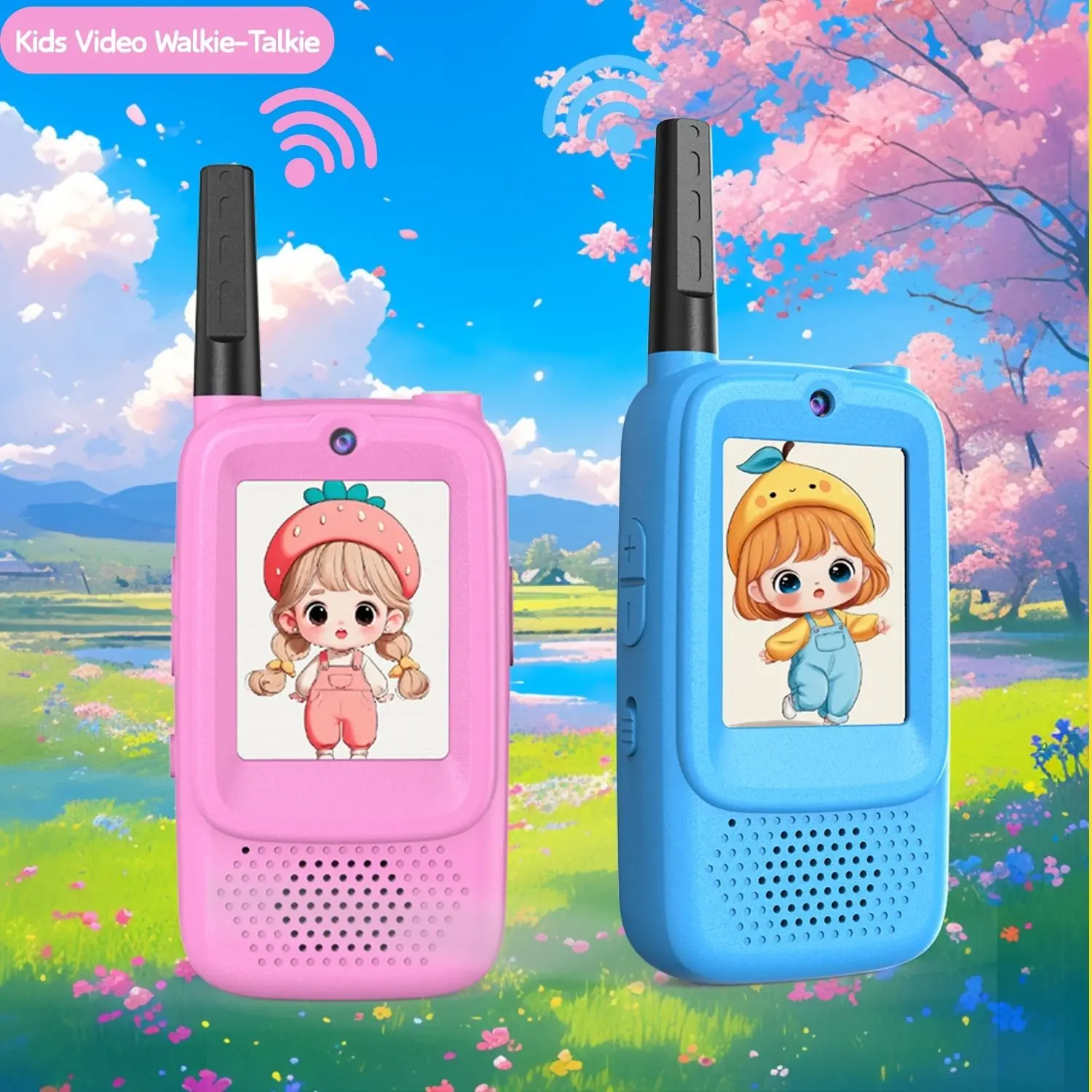

1 Pair Kids Video Walkie Talkie Christmas Gift Boys Girls Pagers High-Definition Communication Walkie-Talkies Role-Playing Games