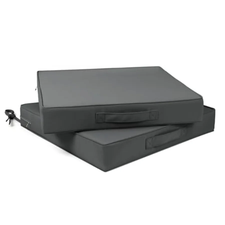 

Подушки для уличных стульев 22 x 22 x 3 дюйма, водонепроницаемые, комплект из 2 штук, с двойной окантовкой, для сидений на открытом воздухе.