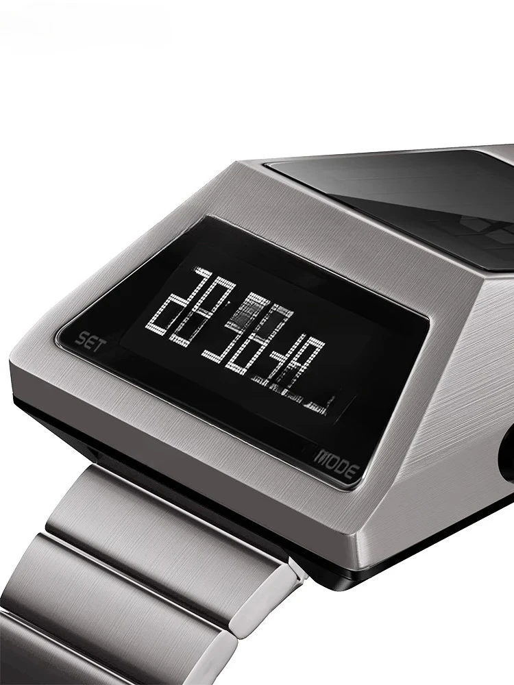 ساعة سائق بحزام فولاذي ساعة إلكترونية ريترو فيوتشر نفس الأشياء الجيدة S3000 #1