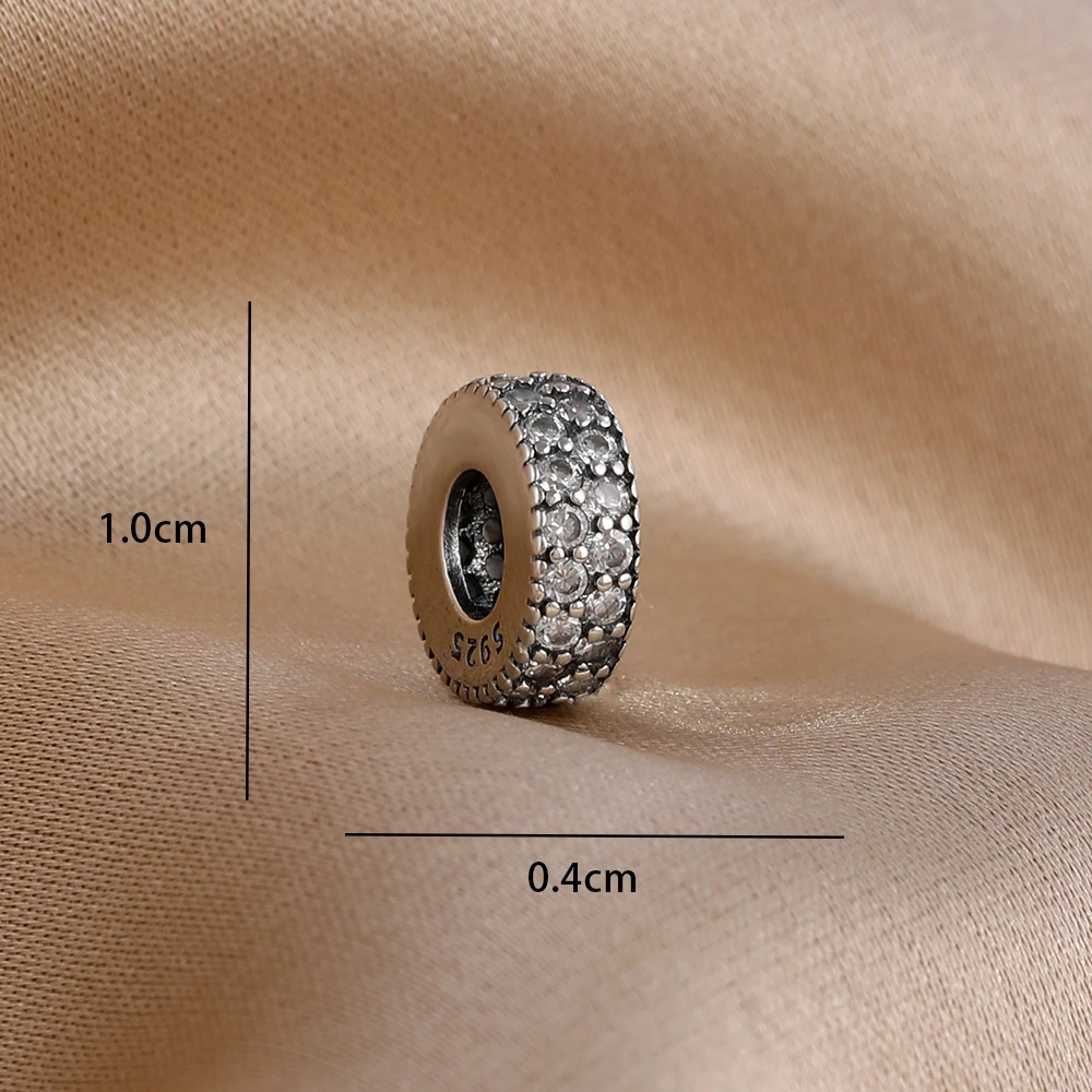 New  Original 925 Silver Plated Gold Starfish Zircon Glass Beads DIY Charm Beads Fit for Bracelets Necklaces Women's Jewelry