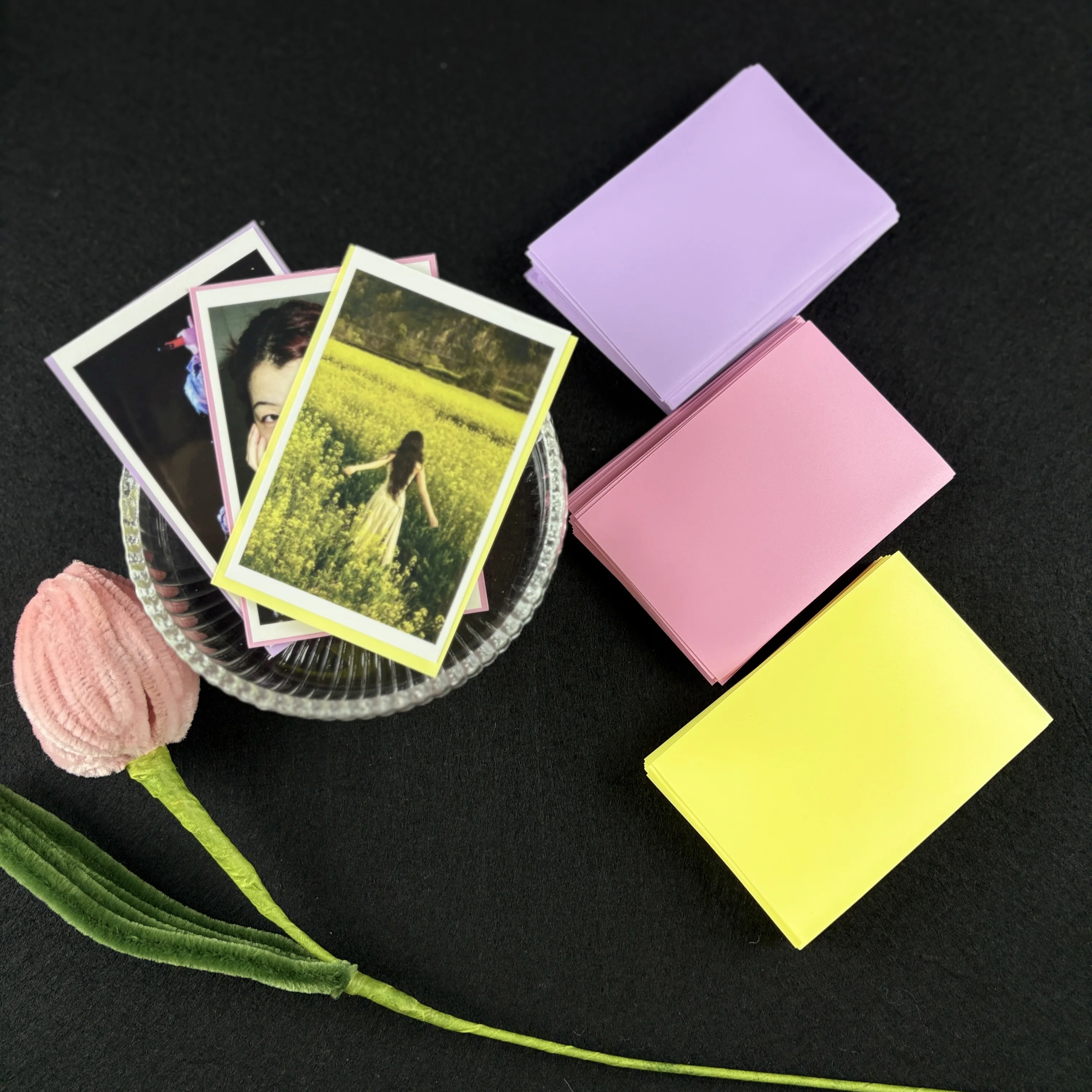 50Pcs Transparent Acid Free CPP Photo Card Sleeves 61×91mm Macaron Kpop Photocard Protective Films Album Binder Cards Holder