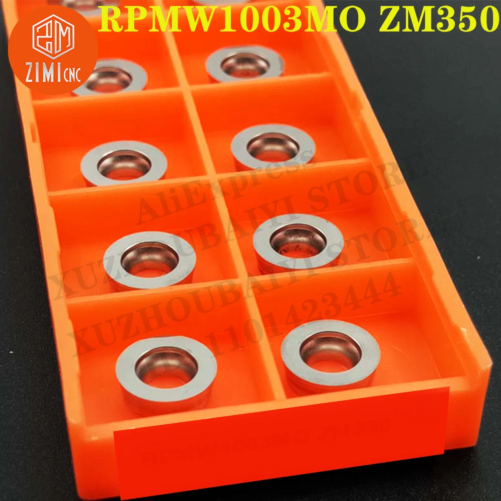 RPMW1003MO ZM350 RPMW1003MO إدراجات كربيد إدراج الطحن أداة CNC أدوات مخرطة معدنية إدراج قطع الطحن المستديرة أداة قطع