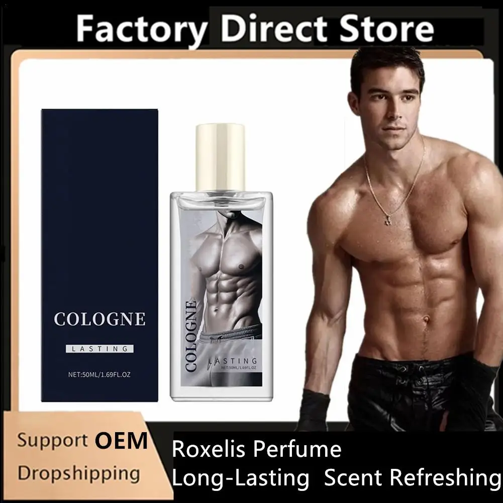 Roxelis Perfume Men 50ml Cologne Men's Perfume Masculine Scent Long-Lasting Day Or Night Scent Refreshing For Enhancing