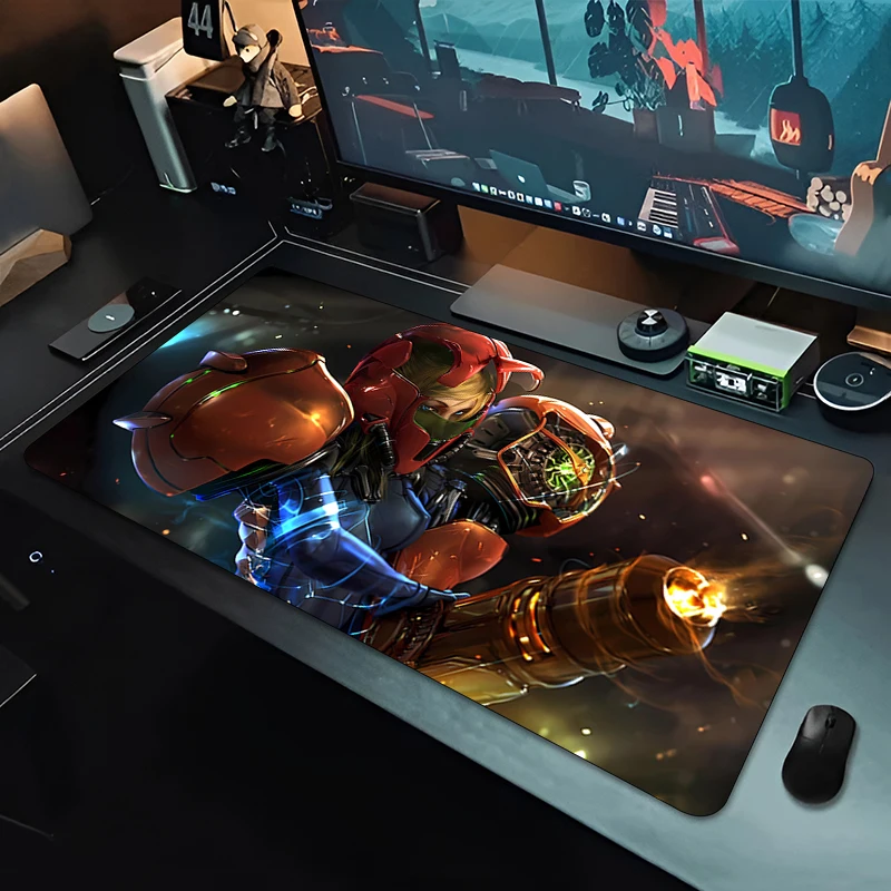 Gamer Gaming Accessories Large Mouse Pad M-Metroids Laptop Office Table Pads Keyboard Rubber Desk Mat 900x400 Pc Anime Mousepad