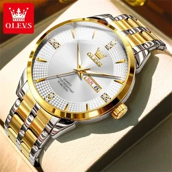 Olevs 9917 New quartz men's watch fashion business dual calendar waterproof watch luxury men quartz watch