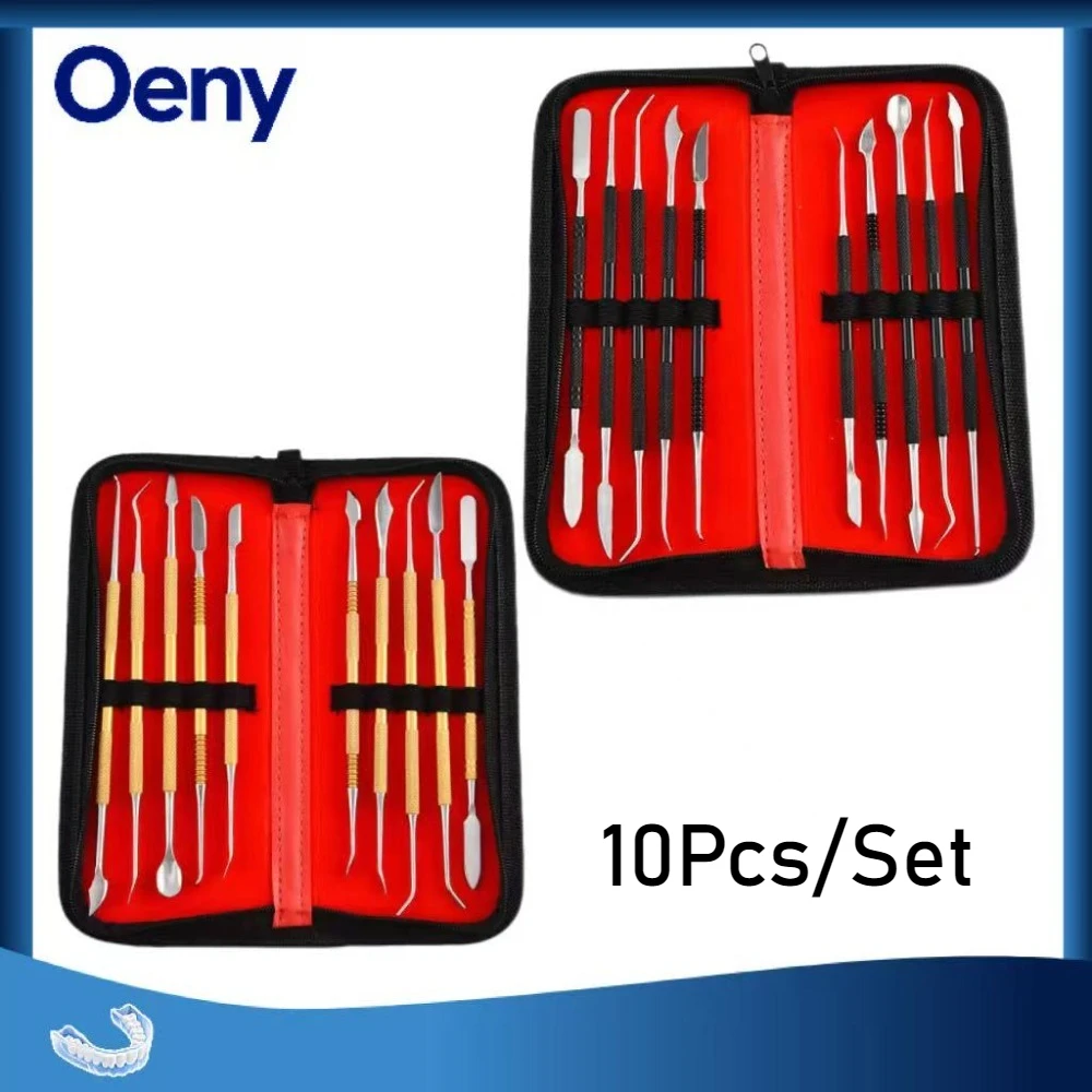 

10 шт./компл. стоматологические инструменты, нож для резьбы по цементному порошку, наполнитель для стоматологических инструментов, нож для воска из смолы, нож для инструментов для резьбы по зубным протезом