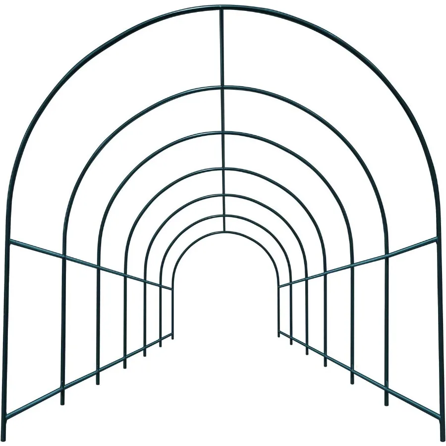 

Large Walk-in Garden Plant Arch Greenhouse Replacement Frame for Flowers Fruits Vegetables Party 19.6 x 7 x 7.2ft Green Steel S
