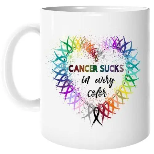 Cancer Sucks In Every Color Coffee Tea Mug Cup