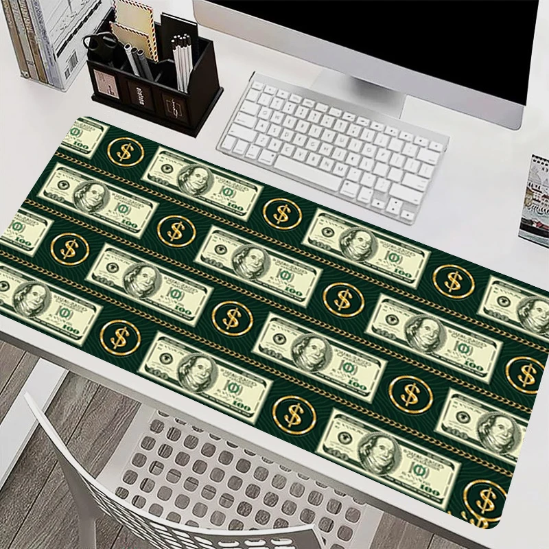Mouse Pad Dollar Bills E-sports Players Mousepad Gamer Keyboard Pad 90x40cm Office Computer Mouse Mat USD Print Rubber Desk Mat