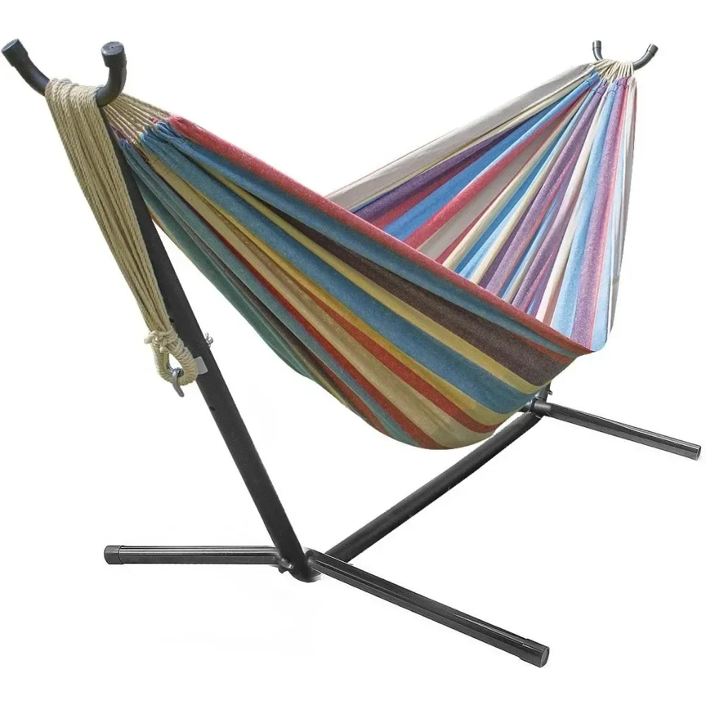 Hammock Hammock With Steel Frame in High Quality Cotton Blend for Outdoor Camping in the Garden Patio Terrace Free Shipping