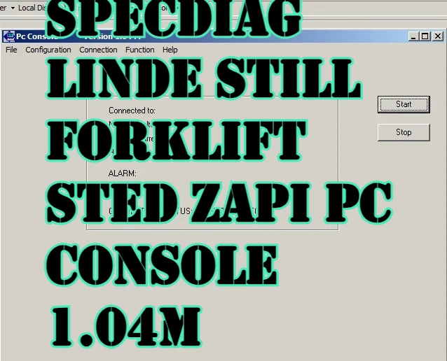 SpecDiag Linde Still Forklift Sted ZAPI PC Console 1.04m