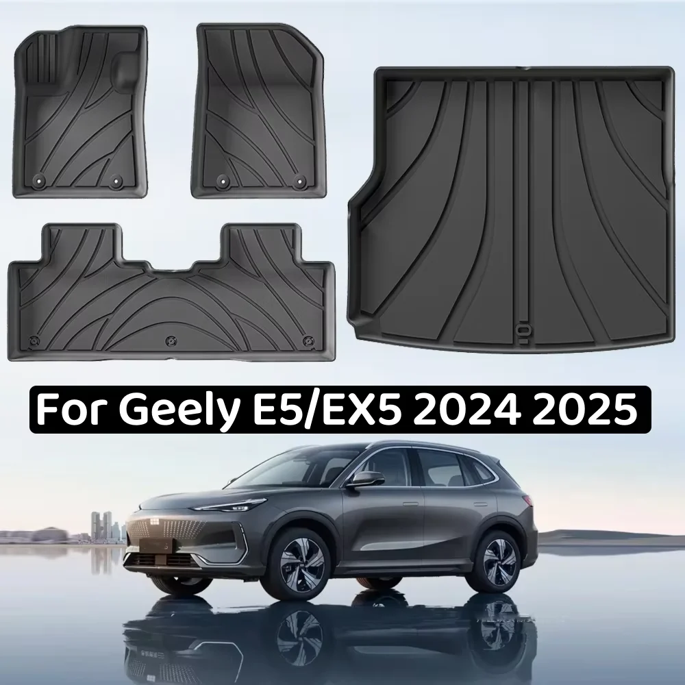 

For Geely Galaxy E5/EX5 2024 2025 TPE Trunk Mat,All-Weather Dirt Resistant and Wear-resistant Fully Enclosed Floor Mats