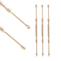 1 Pcs Golden Ear Care Curette Double-ended Ear Picks For Adult Earwax Removal Tool Ear Cleaner Ears Dig Scoop Ear Wax Pick