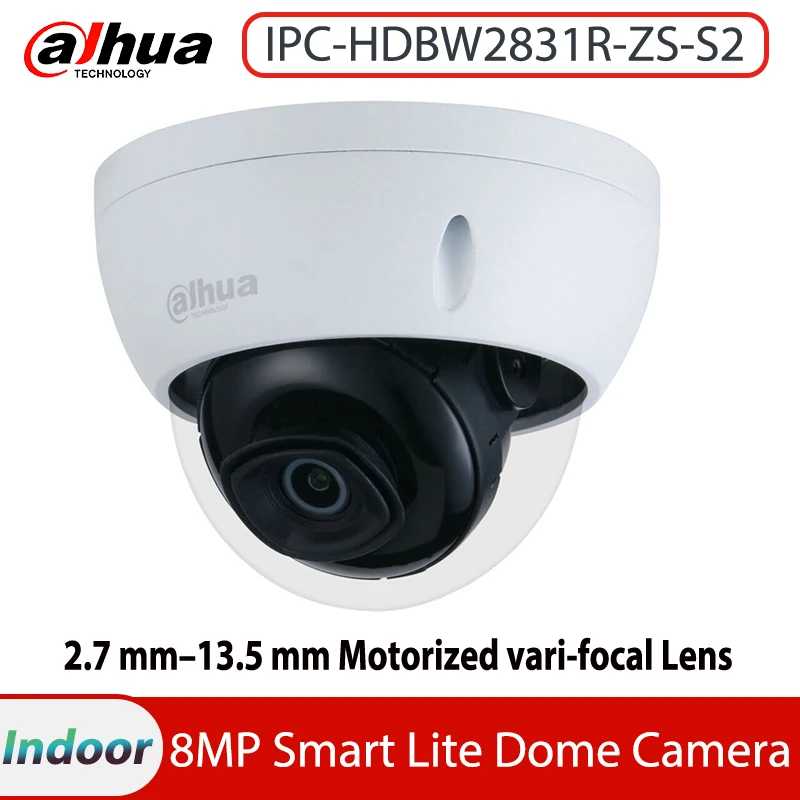 

Dahua IPC-HDBW2831R-ZS-S2 8MP H.265 Lite IR40M 2.7mm–13.5mm Motorized Vari-focal Dome PoE Network Camera IP67 IK10 WDR Starlight