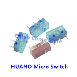 HUANO New Mouse Micro Switch Button Transparent blue Shell Pink Blue Yellow Dot 80 Millions Lifetimes Computer Mouse