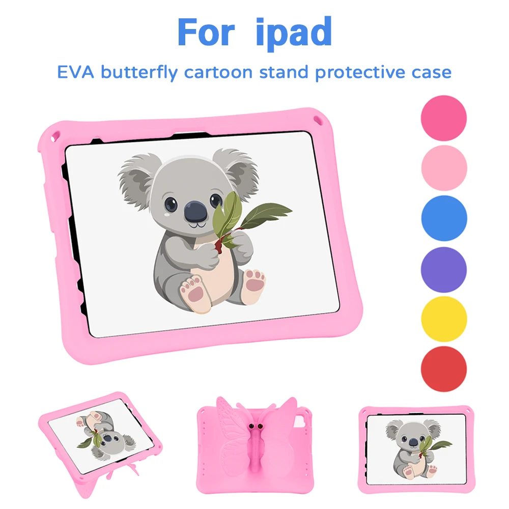 

EVA Kids Case for iPad Mini 1 2 3 4 5 6 7 Air 2013 Air2 2014 Pro 9.7 Air M2 M3 M4 M5 iPad Pro 11in Pro 12.9in Stand Case Funda