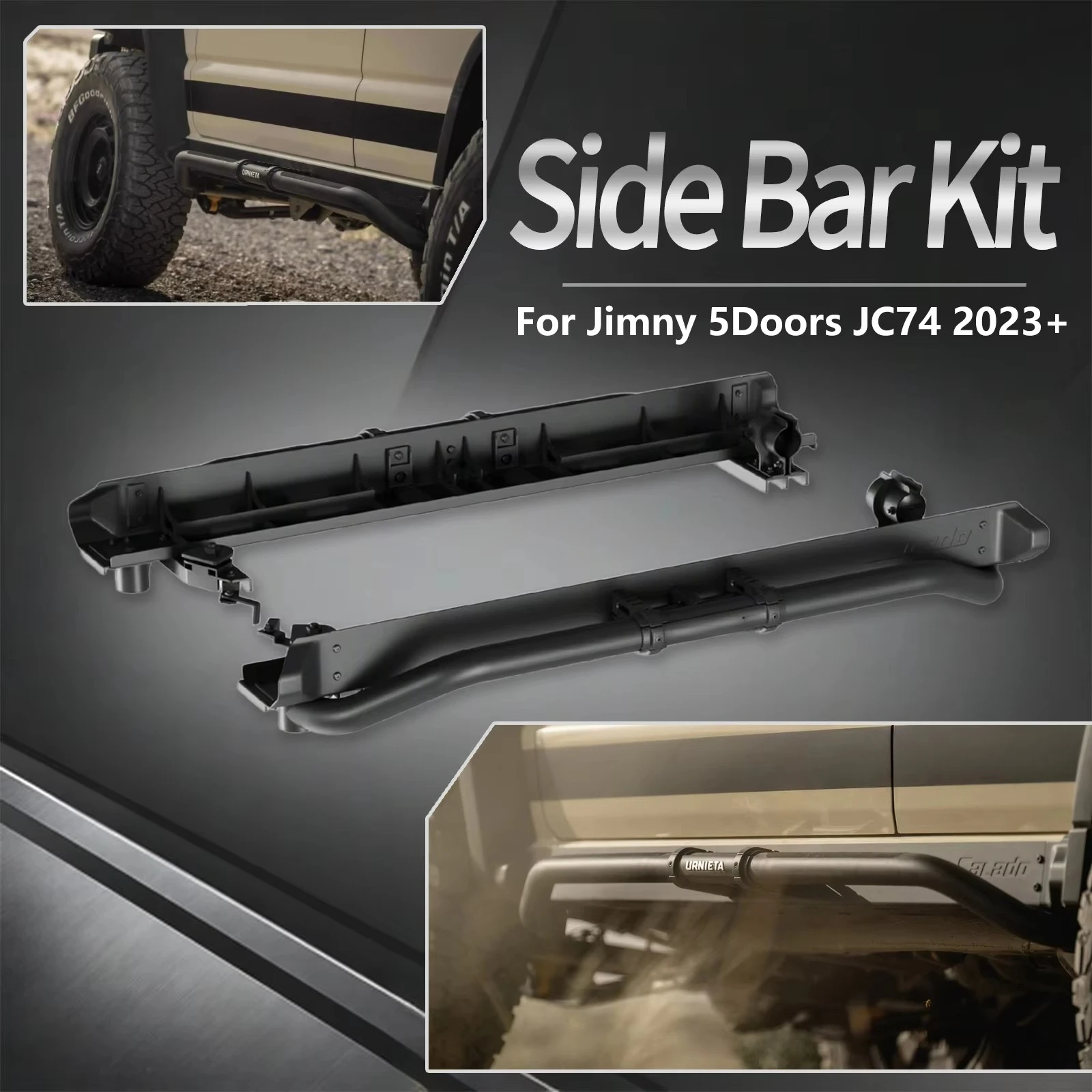 New Arrival URNIETA Salado Car Side Step Jimny Car Rock Sliders for Jimny 5 Doors JC74