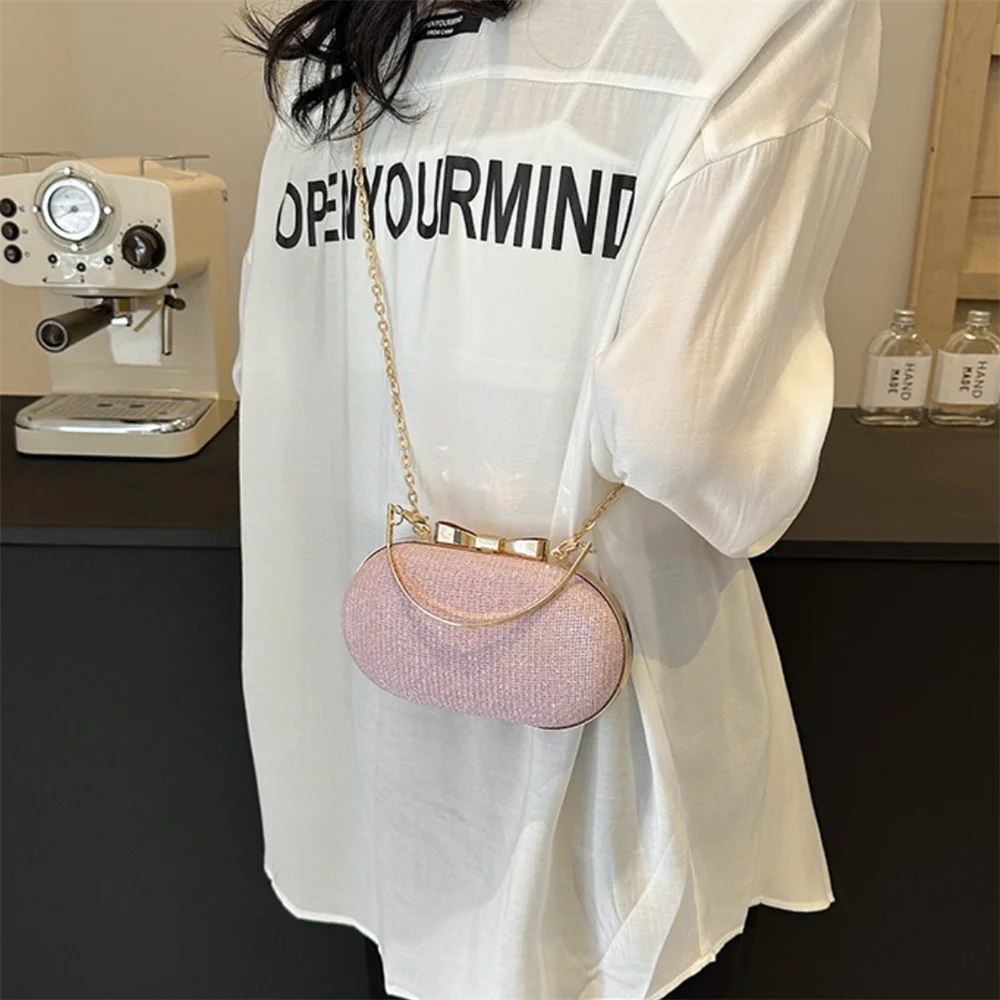 Evening Clutch Bags Women Shiny Handbag Party Banquet Clutches Bag Fashion Chain Shoulder Crossbody Bags Luxury Lady Purse